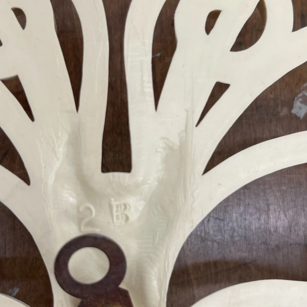 Vintage 1970s Burwood Products Co Elegant Cream Butterfly and Sconce Wall Decor